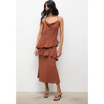 Dámské šaty Šaty Answear.LAB 25SY2112.tos hnědá 88X, vel. XL