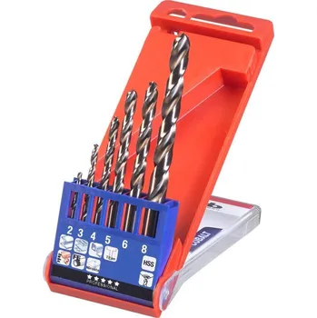 Vrták kwb 428040 HSS-Co sada spirálových vrtáku do kovu, 6dílná, 2 mm, 3 mm, 4 mm, 5 mm, 6 mm, 8 mm, M35, DIN 338, válcová stopka, 1 ks
