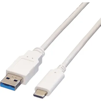 elektrický kabel Value USB kabel USB 3.2 Gen1 USB-A zástrčka, USB-C ® zástrčka 1.00 m bílá stíněný 11.99.9011