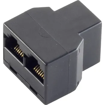 Shiverpeaks telefonní adaptér [1x RJ12 zásuvka 6p6c - 2x RJ12 zásuvka 6p6c] černá