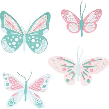 Kancelářská technika Sizzix 665896 Řezací šablona Vzorované motýly 29 ks