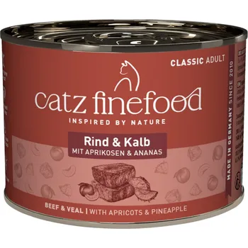 Krmivo pro kočku 24x200g catz finefood konzervy - hovězí & telecí