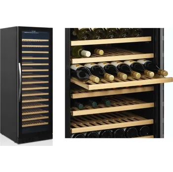 Chlazení Tefcold TFW 400-F | Jednozónová profi vinotéka s kapacitou 165 lahví, v. 176 cm, 15 dřevěných polic, 34134