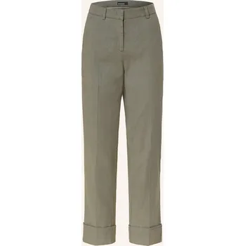 Dámské kalhoty Cambio Dámské 7/8 Kalhoty Krystal Se Lnem, khaki, 46