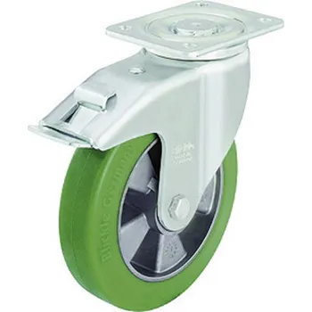 Pojezdové kolečko Blickle 579581 Řídící a pevná pojezdová kolečka zatížitelná z ocelového plechu Provedení Otočné kolečko s kuličkovým ložiskem Stop-fix