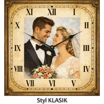 Hodiny Hodiny z vlastní fotografie – retro ciferník 1 - 20x20 cm / Plast / Klasický