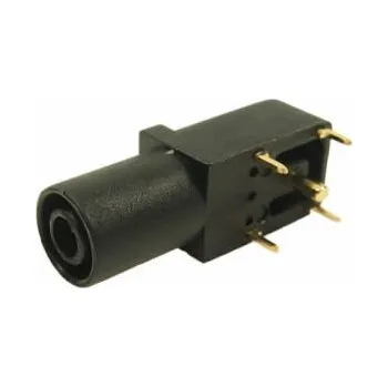 Elektrická zásuvka Banánková zásuvka, 24A, 4 mm, 1000V, Hnědá, Samice, délka: 33mm Banánek