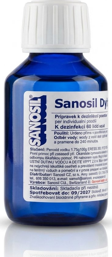 Dezinfekční prostředek pro pitnou vodu Sanosil DDW 80ml