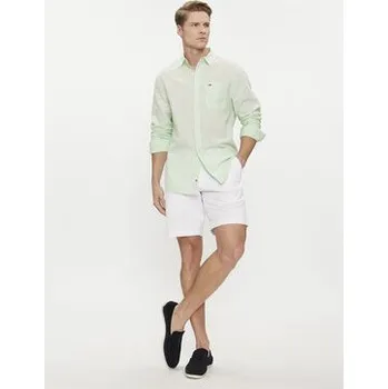 Pánská móda Tommy Jeans Košile DM0DM18962 Zelená Regular Fit XS
