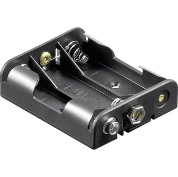 Držák baterie Goobay 11984 bateriový držák 3x AA tlačítkové připojení (d x š x v) 58 x 48.2 x 17 mm