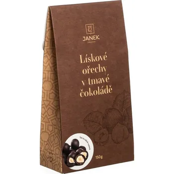 Čokoládovna Janek Lískové ořechy v tmavé čokoládě 150 g