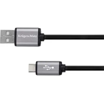Prodlužovací kabel Kabel KRUGER a MATZ KM1240 Basic USB/USB-C 1,8m Black