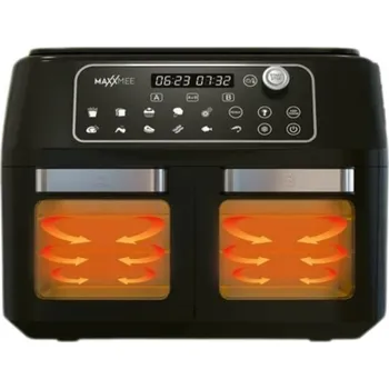 fritéza GourmetMaxx MaxxMee DUAL Dvojitá horkovzdušná fritéza 05535 Černá