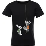 Dětské triko ALPINE PRO DREQO 104/110 Černá, Bílá