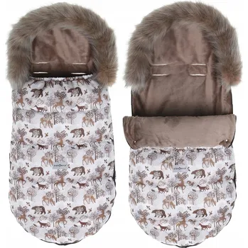 Fusak Dětský fusak do kočárku BABYMAM Maxi - Zimní les/cappuccino