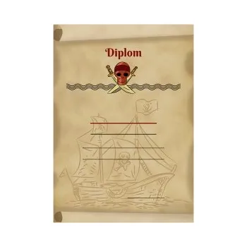 Diplom pro piráty - A4 DIP-007-A4 Nižší cena pro více kusů!