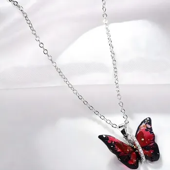 Náhrdelník IZMAEL Náhrdelník Motýl ES 38831 Stříbrná/Typ1 KP38831