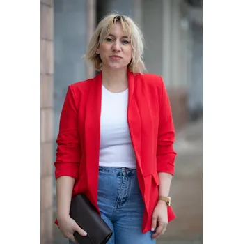 Dámské sako Italy fashion Elegantní sako COLOR Barva: Červená, Velikost: UNI: S-L