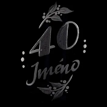 Sklenice rytina 40 výročí se jménem - ručně ryté (broušené), dárková krabička
