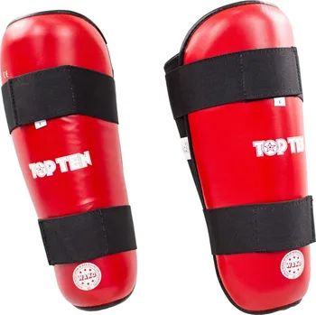 Chránič holeně pro bojový sport Chrániče holení Top Ten WAKO - červená M