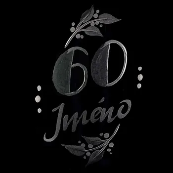 Sklenice rytina 60 výročí se jménem - ručně ryté (broušené), dárková krabička