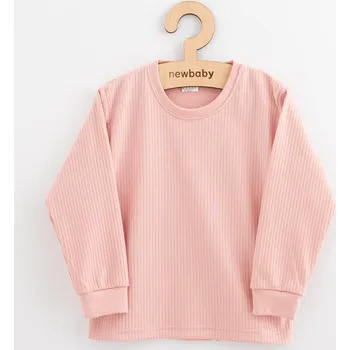 Kojenecké oblečení NEW BABY Dětské bavlněné tričko s dlouhým rukávem New Baby Kindergarten pudrovo růžové Vel. 116
