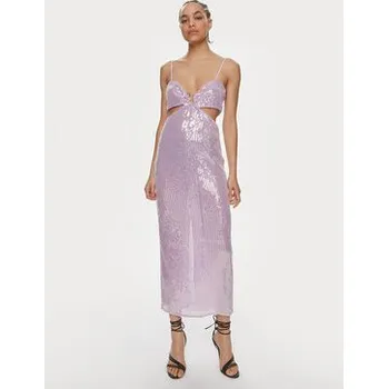 Dámské oblečení Patrizia Pepe Koktejlové šaty 2A2710/A394-M505 Fialová Regular Fit III