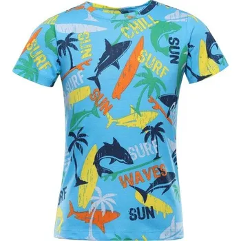 Chlapecké triko ALPINE PRO LOFINO 116/122 Světle modrá, Mix