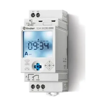 spínaný zdroj Časový spínač na lištu DIN 12.A1.8.230.0000 NFC 110 → 230 V AC/DC, počet kanálů: 1 Finder