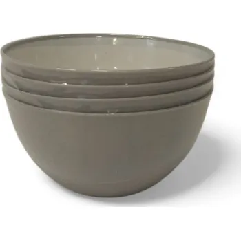 dětský talíř LEVNO Polévková miska 300 ml 4ks Varianta: Barva-Šedá Nové