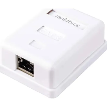 Kancelářská technika Renkforce síťový adaptér na omítku CAT 6 1 port bílá