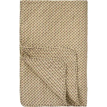 Přehoz na lůžko Ib Laursen Prošívaný přehoz Beige / Block pattern 130&nbsp;×&nbsp;180&nbsp;cm