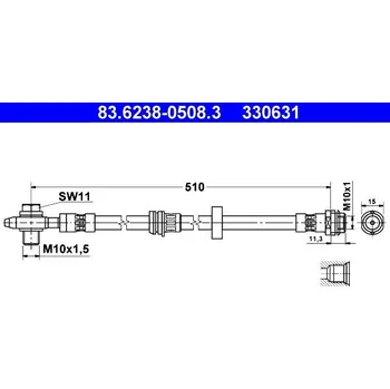 Autodíl Brzdová hadice ATE 83.6238-0508.3