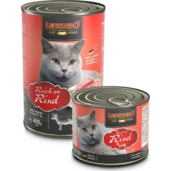 Krmivo pro kočku Leonardo Bohaté na hovězí maso balení 200 g