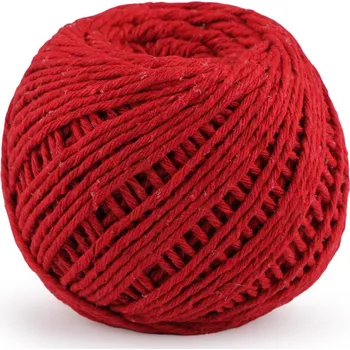 Bavlněný provázek macrame Ø2 mm, velké, 9 červená