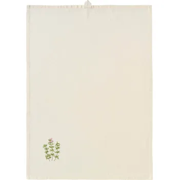 Utěrka Ib Laursen Bavlněná utěrka s výšivkou Summer Vibes Thyme