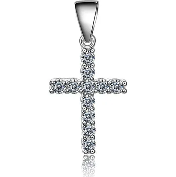 Přívěsek Stříbrný přívěsek se zirkony Křížek AGH593 Beneto