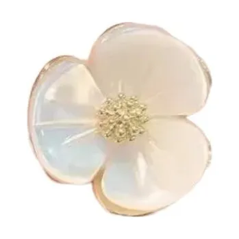 Brož Módní brož kytice s perlou 10 mm Kovová ozdobná brož zinková slitina Elegantní doplněk do saka šatů nebo kabelky 2