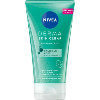 Pleťový peeling NIVEA Derma Skin Clear Peeling na obličej proti černým tečkám 150 ml