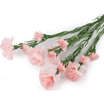 umělá květina Umělá kytice karafiát mini - 2 růžová sv.