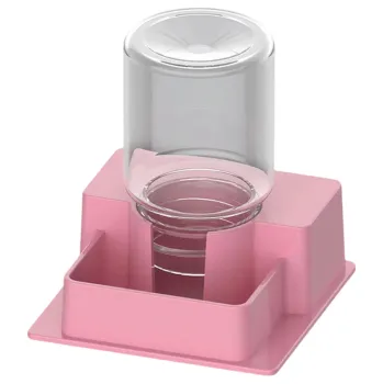 Teraristika Automatická napáječka pro plazy 7,3 x 7,3 x 7,8 cm Opakovaně použitelná nádoba Kreativní napájecí stanice pro gecko, želvy, hady a další růžová