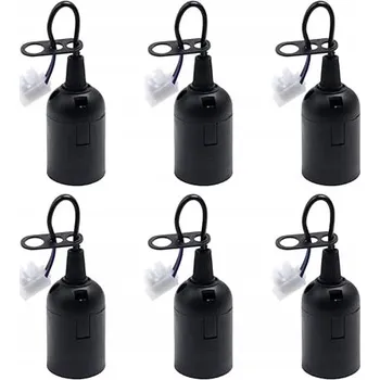 Objímka na žárovku ZHIQIN 2 ks závěsné lampy, objímka pro lampu černá, patice E27