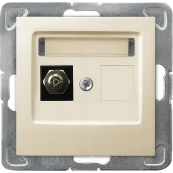 Elektrická zásuvka Anténní zásuvka nástěnná Ospel béžová