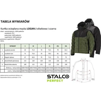Pánská bunda Bunda zateplená LOGAN J, černá, 3XL, STALCO PERFECT
