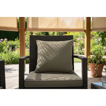 Polštář Dekorační venkovní polštář s výplní PARANA tmavě béžová 45x45 cm Mybesthome Polštář je již včetně vyjímatelné výplně.