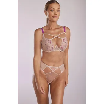 Dámské oblečení Bez kostic měkká podprsenka Kinga Laura Béžová s výšivkou, Béžová 70D i384_91012075
