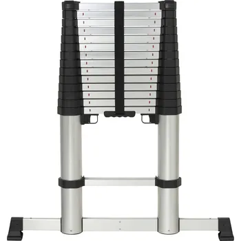 Žebřík TOOLCRAFT TO-9610266 Slitina hliníku teleskopický žebřík Montáž bez nářadí max.prac. výška: 5.12 m hliník EN 131 18.68 kg