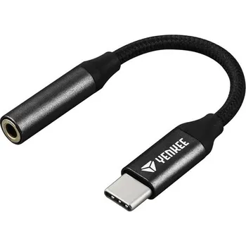 Adaptér YENKEE YTC 102 USB-C / JACK 3,5mm (pro poslech hudby)