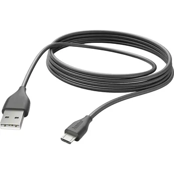 Prodlužovací kabel Hama Nabíjecí kabel USB USB 2.0 USB-A zástrčka, USB Micro-B zástrčka 3.00 m černá 00201588