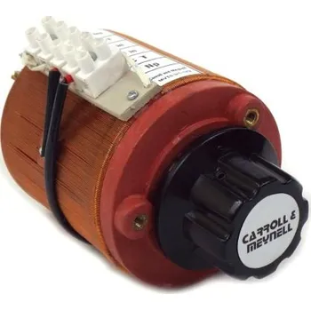 Transformátor Variak (variabilní transformátor) 1 fázový 1kVA, počet výstupů: 1, primární napětí: 240V Carroll a Meynell
